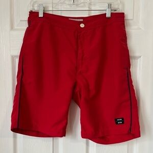 JACK SPADE Warren Street New York Red swim trunks size 30